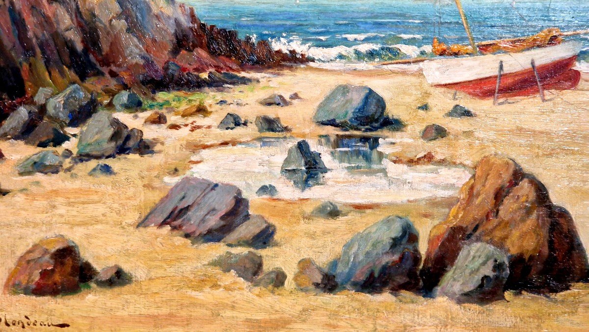 Plage Méditerranéene Par Alfred Justin Blondeau-photo-4