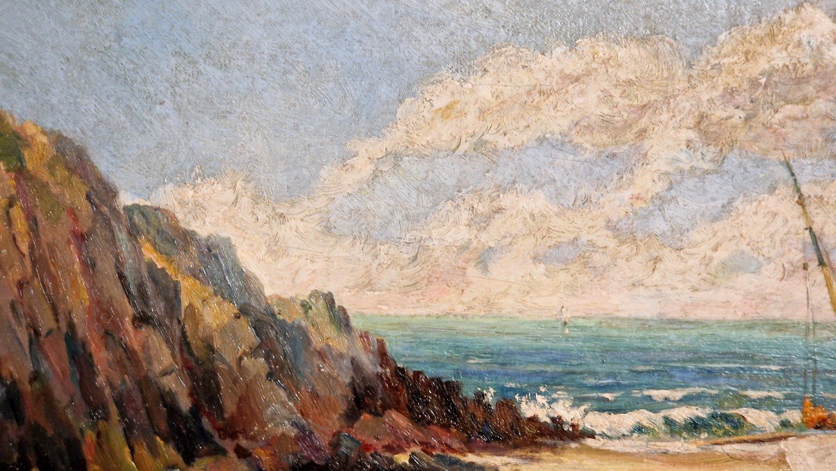 Plage Méditerranéene Par Alfred Justin Blondeau-photo-5