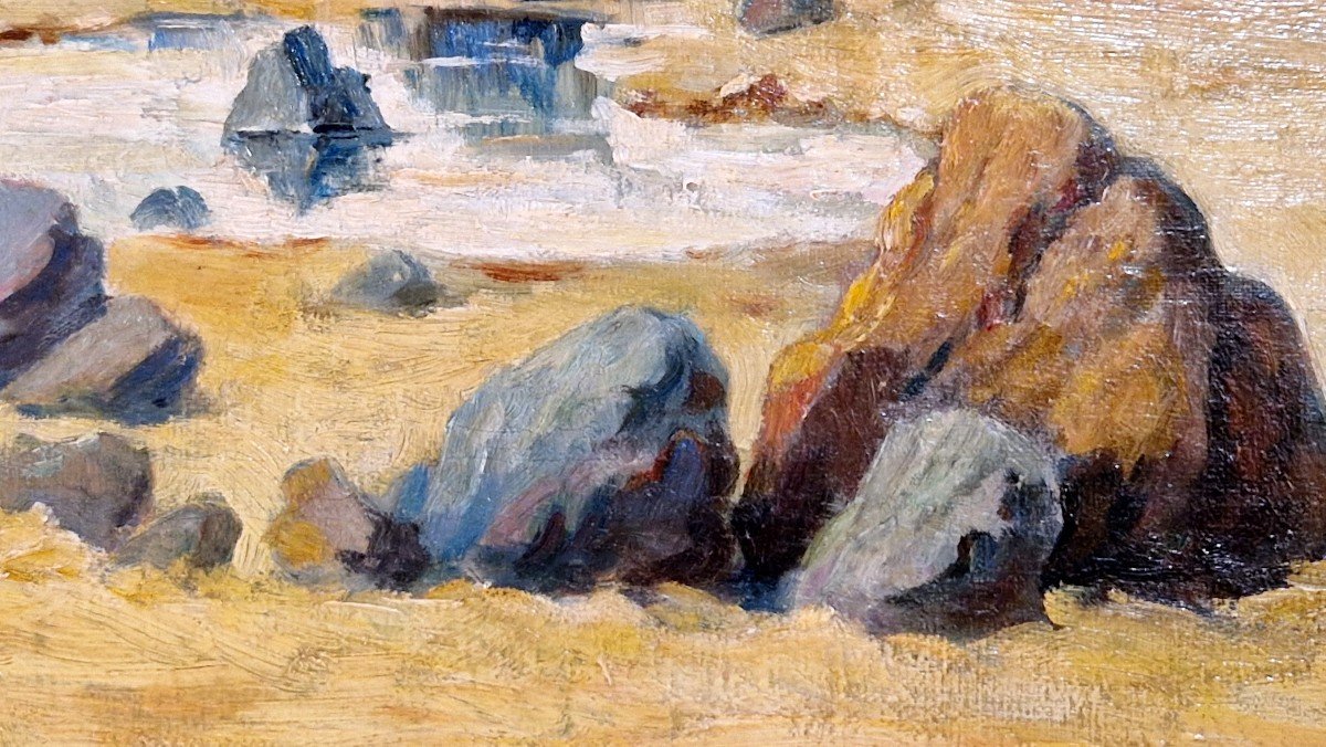 Plage Méditerranéene Par Alfred Justin Blondeau-photo-6