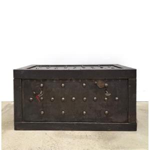 Antique Wrought Iron Chest, 19th Century Era