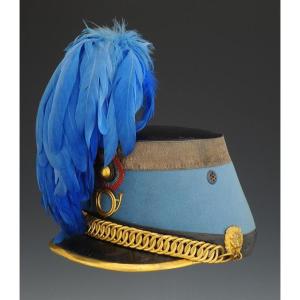 Shako d'Officier Aide-de-camp De Chasseurs à Cheval, Modèle 1874, Troisième République. 