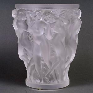 Lalique France - Vase Bacchantes Cristal Blanc