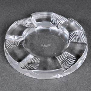 1928 René Lalique - Cendrier Art Déco Cuba Verre Blanc 