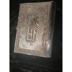  Israel Prayer Book In Hebrew With Solid Silver Binding Dating From 1959.