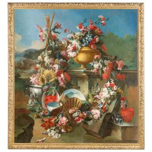 18th Century, Italian Painted With Still Life By Francesco Lavagna