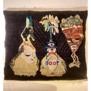 High-warp Tapestry Decorated With Three Grotesque Figures, Circa 1960/1970.