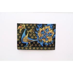 “bouquet Of Blue Birds” Wall Tapestry By Claude Bleynie By Les Ateliers Jean Laurent