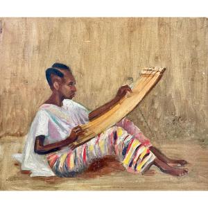 Marthe Molitor, Jeune Rwandaise, Huile Sur Panneau Entoilé, Annotée Au Verso, Ca 1945, Encadrée