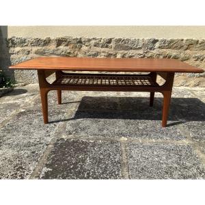 Design Grete Jalk. Solid Teak Coffee Table. Signed Underneath Dannemark