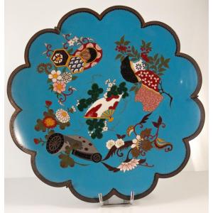 Plat En émaux Cloisonné Japon Période Meiji 