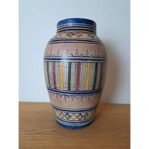 Serghini , Vase , Mille Pattes , Céramique , Maroc Safi , XX°. 