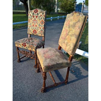  Pair Of Louis XIII Style Chairs