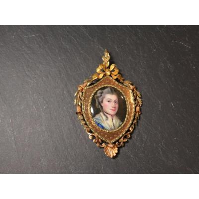 Two Gold And Enamel Pendant