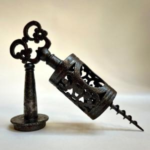 18th Century Wrought Iron Cage Corkscrew Helixophilia 18th Century Corkscrew