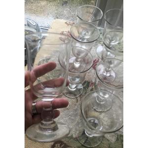 La Suite De 8 Verres Soufflés Vers 1850