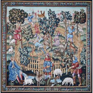 The Enchanted Park, Tapestry Manufacture De Robert Fours Aubusson - 175lx187h - No. 1482