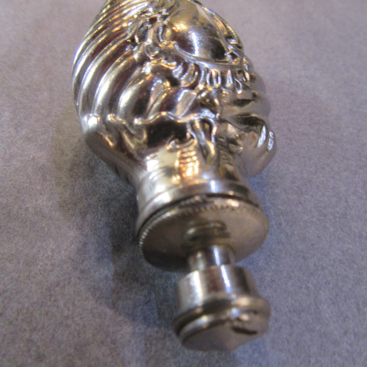 Salt Bottle In Metal Or Silvered Bronze Late 19th-photo-3