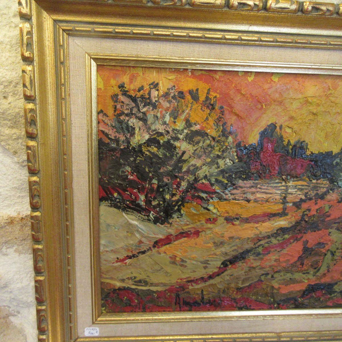 Louis Amalvy Tableau Huile Sur Toile - Paysage Méridional-photo-2