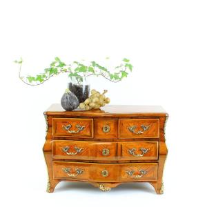 Louis XV Style Miniature Chest Of Drawers Or Commode à La Parisienne