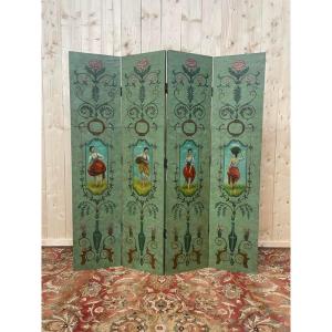 Painted Wooden Screen 