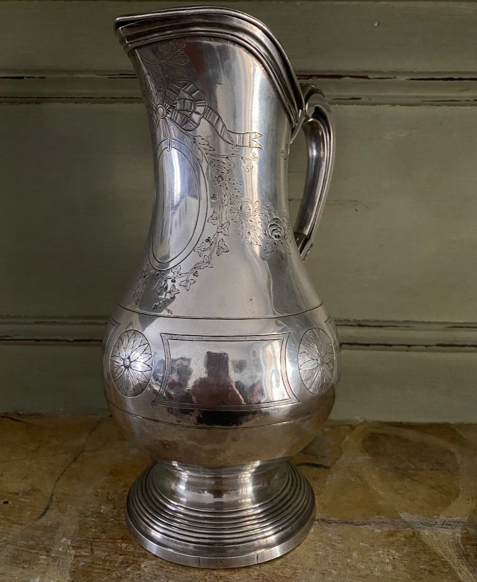 Aiguière, Pot à eau, Argent, Louis XVI, Paris 1788-photo-3