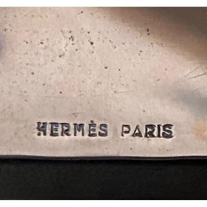 Hermès, Boite d'Allumettes et Protège Boite, Métal Argenté