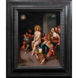 Le Christ aux outrages atelier de Frans Francken  , début du 17è siècle 