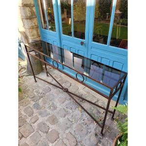 Large Wrought Iron Console