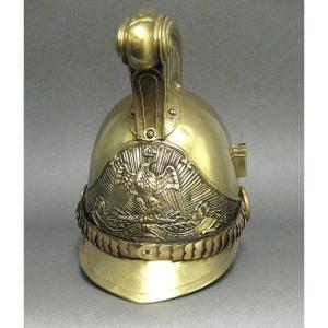 Casque De Sapeur Pompier De La Commune De Bucamps, Mle 1855, Second Empire.