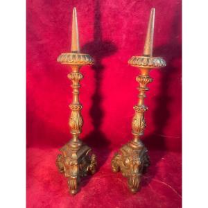 18th Century Wooden Candlestick