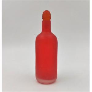 Bouteille rouge série Venini 'Velati', 1995