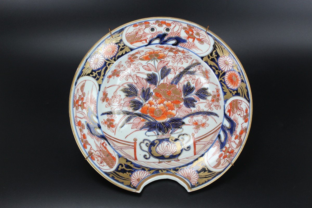 Bol De Barbier En Porcelaine Japonaise De La Période Edo, Bassin De Rasage, Plat Imari Antique -photo-4