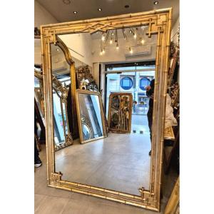 Miroir Charles X Bambou Doré  125*176cm