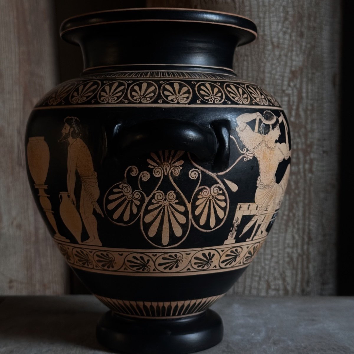 Stamnos Terracotta Vase 20th Century-photo-4