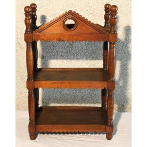 Small Shelf Or Verriot In Fruit Wood, 19th Century Origin Provence