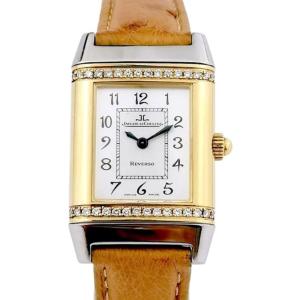 Montre Jaeger lecoultre - Reverso - Or/acier/diamants/cuir