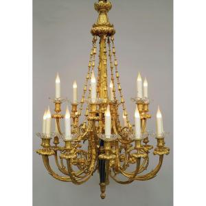 Chandelier With Eagle Heads Attributed  To H. Vian, France, Circa 1890