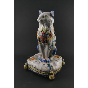 Alcide Chaumeil Earthenware Cat