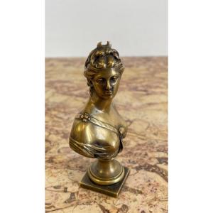 Gilt Bronze Seal After Houdon