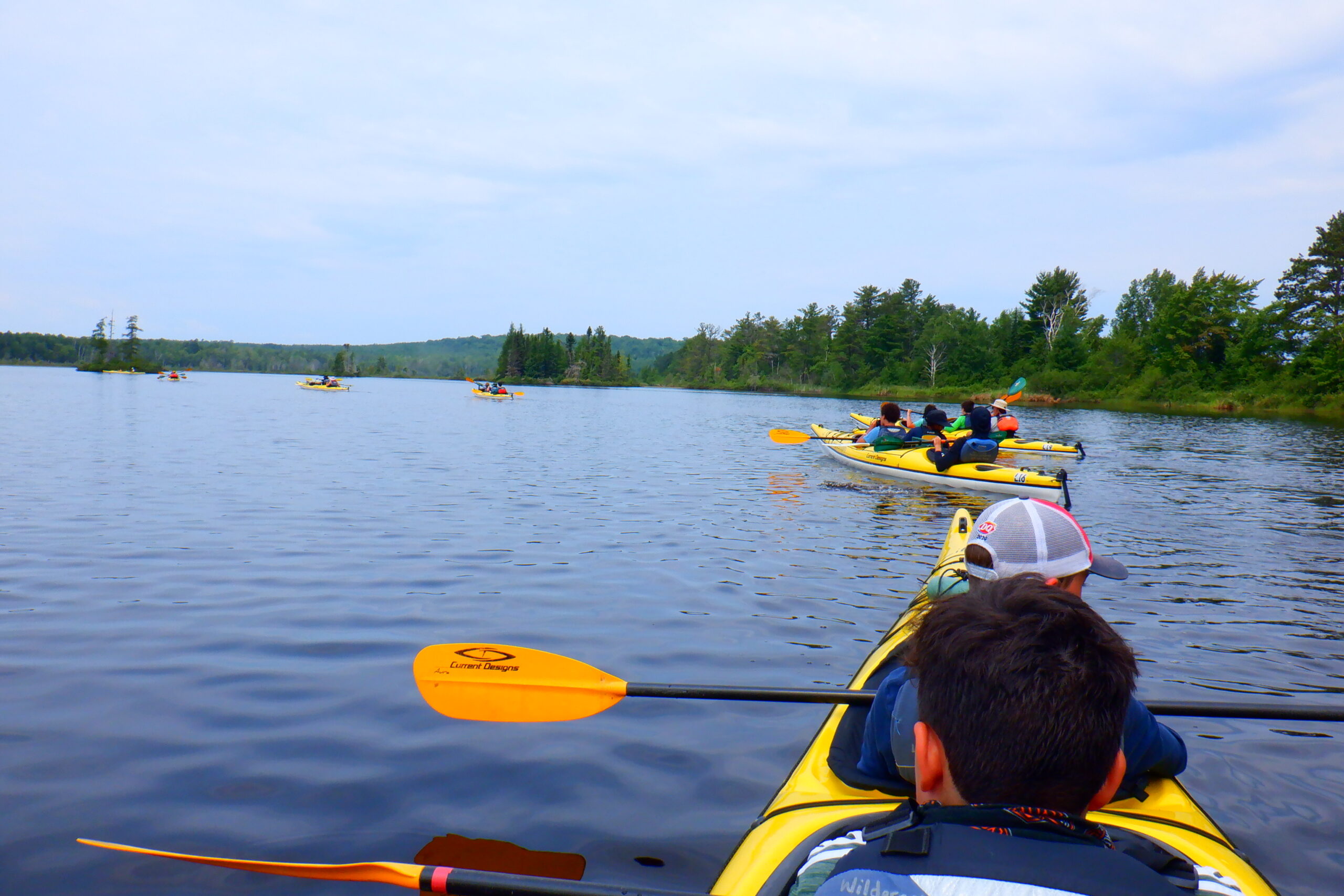 People in kayaks