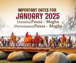 January 2025: Key festivals and their Dates in the Hindu Lunar Calendar