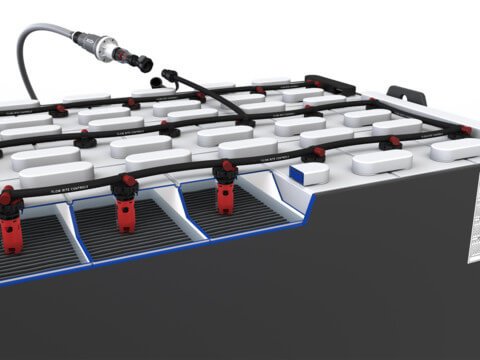 Forklift battery watering system