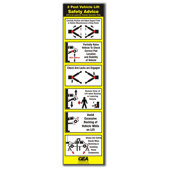 Lift Operation Sticker - Prosol