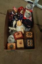 Box of Cat Figurines