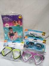 Goggles and Swim arm bands, ages 3-adult