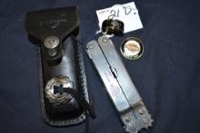 Harley-Davidson Motor Tool in Leather Case, Small Pendant, and Man's Ring