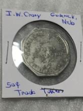 I. W. Crary Mercantile Guide Rock Nebraska 50 Cent Trade Token