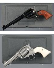 Two Ruger Vaquero Single Action Revolvers with Cases