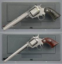 Two Ruger Single Action Revolvers with Cases