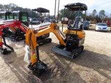 MIVA VA20 Mini Excavator, Kubota D902 diesel engine, 4 post canopy, 8" rubber tracks, 43" push blade